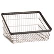 R&amp;B Wire [T] Replacement Metal Wire Frame Front Loading Laundry Cart Basket - 2 1/4 Bushel Capacity - Chrome
