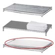 Replacement Linen Cart/Rack Wire-Frame Shelves, Chrome Plated, Solid Metal & ABS Plastic Inserts - Laundry, Healthcare & Hospitality Logistics