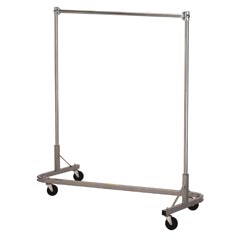 R&amp;B Wire [735] Portable Metal Single Bar Stackable Garment Storage Rack - Chrome - 60"