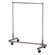 R&amp;B Wire [735] Portable Metal Single Bar Stackable Garment Storage Rack - Chrome - 60"