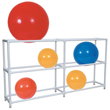 MJM International [7025] 7000 Series PVC Plastic Stationary Therapy Ball Storage Rack - 12+ Ball Capacity HCL-7025