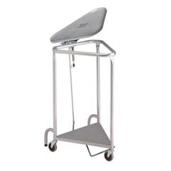 R&amp;B Wire [669SS] Deluxe Portable Triangular Hamper w/ Damping Lid - Stainless Steel