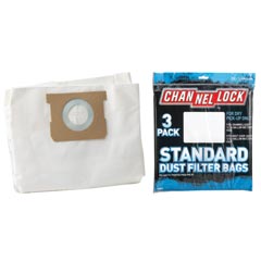 Channellock [VDBL] Standard Utility Vac Dry Filter Bag - 3 Pack