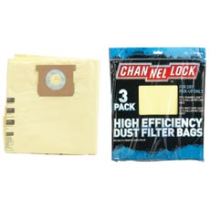 Channellock [VHBM] High Efficiency Utility Vac Dry Filter Bag - 3 Pack