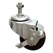 MJM International [R4HD] Replacement Single Wheel Heavy Gauge Steel Threaded Stem Casters - (4) 4" Dia.