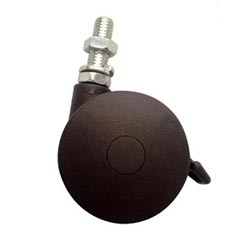 MJM International [R5TW] Replacement Twin Wheel Nylon Threaded Stem Casters - (4) 5" Dia.