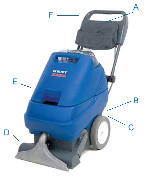 Kent Euroclean Klenzor 18 Self Contained Portable Extractor - 11-Gallon