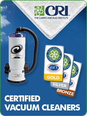 CRI Seal of Approval Vacuum Cleaners & Gold/Silver/Bronze Certified Vacuums