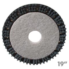Malish [785319] POWER-PAD™ MAL-GRIT LITE™ Floor Machine Combo Scrubbing Brush/Pad Driver - Gray - 19" Block - 15" Pad