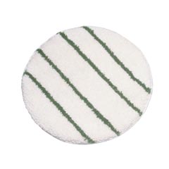 Rubbermaid [P269] P4 Series Low Profile Carpet Rotary Yarn Bonnet w/ Green Scrub Strips - 19" Diameter