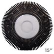 Malish [732915] SPINSAFE™ Floor Machine Carpet Scrubbing Brush w/ Stainless Steel Guide Plate - 15" Dia. MB-732915