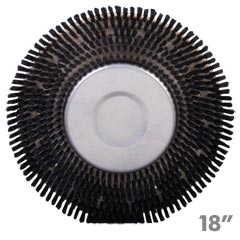 Malish [732918] SPINSAFE™ Floor Machine Carpet Scrubbing Brush w/ Stainless Steel Guide Plate - 18" Dia.