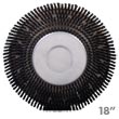 Malish [732918] SPINSAFE™ Floor Machine Carpet Scrubbing Brush w/ Stainless Steel Guide Plate - 18" Dia. MB-732918
