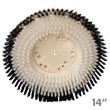 Malish [812414] TUFF-BLOCK® Floor Machine Polypropylene Carpet Shampoo Scrubbing Brush - Plastic Block - 14" Dia. MB-812414