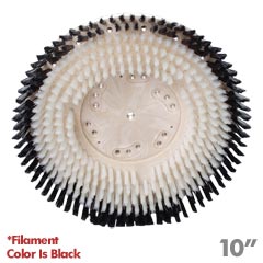 Malish [812910] TUFF-BLOCK® Floor Machine Nylon Carpet Shampoo Scrubbing Brush - Wood Block - 10" Dia.