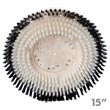 Malish [812915] TUFF-BLOCK® Floor Machine Nylon Carpet Shampoo Scrubbing Brush - Plastic Block - 15" Dia.