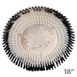Malish [812918] TUFF-BLOCK® Floor Machine Nylon Carpet Shampoo Scrubbing Brush - Plastic Block - 18" Dia.