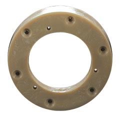 Malish [ZRPLR150] Floor Machine Plastic Pad/Disc Riser - 4" &amp; 5" Center Hole - 1 1/2" H - 6 3/4" Dia.