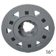 Malish [789216NP92] Floor Machine TRI-LOK™ Polymeric Face Pad/Disc Driver - Plastic Block - 16" Dia.