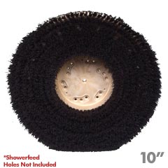 Malish [770110] Bassine Floor Machine Scrubbing Brush - Wood Block - 10" Dia.