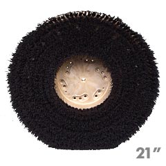 Malish [770121] Bassine Showerfeed Floor Machine Scrubbing Brush - Plastic Block - 21" Dia.