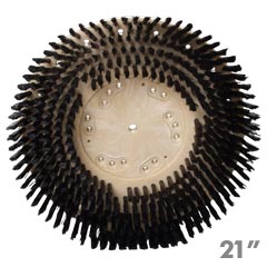Malish [772421] TUFF-BLOCK® Floor Machine General Purpose Poly Showerfeed Scrubbing Brush - Plastic Block - 21" Dia.