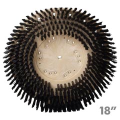Malish [772918] TUFF-BLOCK® Floor Machine General Purpose Nylon Showerfeed Scrubbing Brush - Plastic Block - 18" Dia.