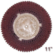 Malish [813411] TUFF-BLOCK® MAL-GRIT LITE™ Floor Machine Grit Rotary Light Scrubbing Brush - Plastic Block - 500 Grit - 11" Dia.