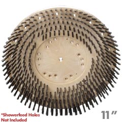 Malish [773811] TUFF-BLOCK® Floor Machine General Purpose Steel Wire Concrete Scrubbing Brush - Plastic Block - 11" Dia.