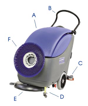 Kent Euroclean Razor SV17 Automatic Walk Behind Floor Scrubber - Battery Operated