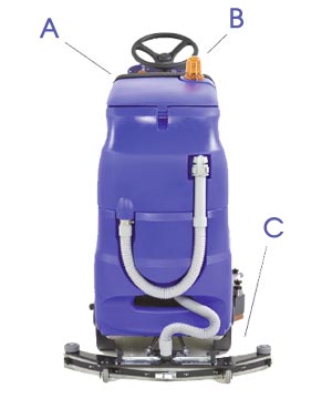 Kent Euroclean Razor® Blade 28C Rider Floor Scrubber - Wet Acid Battery