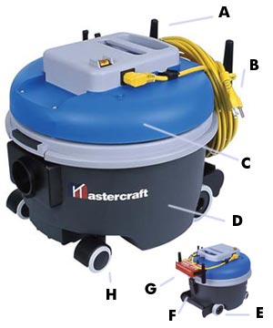 Mastercraft CT9 Enviromaster 9 Compact HEPA Dry Vacuum - 2 Gallons
