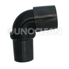 Pro-Team [101928] Replacement Vacuum Pick-Up Hose Double Swivel Elbow Cuff - 1 1/2" - Black