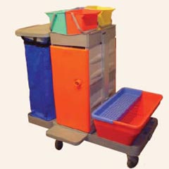 MicroFiber Flat Press Bucket and Locking Cart LOCKCARTFP