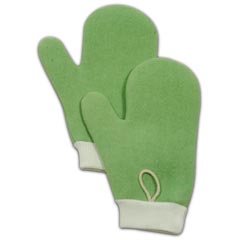 Rubbermaid [Q650] HYGEN™ Microfiber All Purpose Cleaning Mitt w/ Thumb - Green