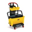 Rubbermaid [Q925] HYGEN™ Pedal Wringer Bucket Mini-Cart - Yellow RCPQ925