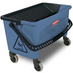 Rubbermaid [Q930] HYGEN™ Microfiber Press Wring Bucket Finish Mop Bucket - 43 qt. Capacity