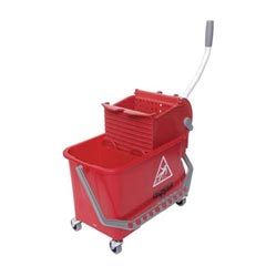 Unger [COMSR] Microfiber Restroom Cleaning Bucket/Press Wringer Combo - 4 Gallon