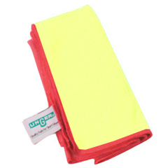 Unger [MF40Y] SmartColor Heavy-Duty Microfiber MicroWipes 4000 - Yellow w/ Red Stripe - 10 Towels