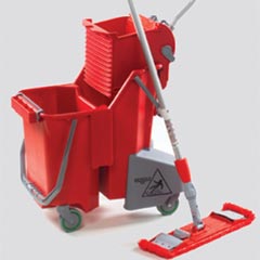 Unger [SMFPR] Microfiber Restroom Cleaning Floor Pack - Bucket/Mop Combo