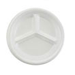 Non-Laminated Foam Plates, 9 Inches, White, 3 Compartments, 125/Pack BWK9UNLAM3C                                       