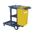 Janitorial Cart, 3 Shelves, 20 1/2w x 48d x 38h, Blue IMP6850                                           