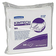 KIMTECH PURE W4 Dry Wipers, Flat, White, 100/Pack KCC33330                                          