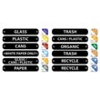 Recycle Label Kit, 44 Labels in Three Languages, 8 x 1-1/2 RCP1792975                                        