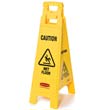 Caution Wet Floor Floor Sign, 4-Sided, Plastic, 12 x 16 x 38, Yellow RCP6114-77YEL                                     