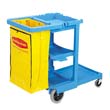 Multi-Shelf Cleaning Cart, 3 Shelves, 21 3/4w x 46d x 38 3/8h, Blue RCP6173-88BLU                                     