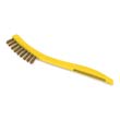 Metal-Fill Wire Scratch Brush, 8 1/2" Yellow Plastic Handle RCP9B57                                           