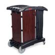 Deluxe Paneled Compact Housekeeping Cart, 22w x 38 1/4d x 44h, Black RCP9T94BLA                                        