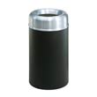 Crowne Collection Open Top Receptacle, Round, Steel, 30 gal, Aluminum/Green RCPAOT30SAGRPL                                    