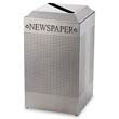 Rubbermaid [DCR24PSM] Silhouette Paper Recycling Receptacle, Square, Steel, 29 gal, Silver Metallic RCPDCR24PSM                                       